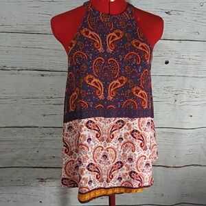 Sophie Rue Women Paisley Print Tank Top Sz M